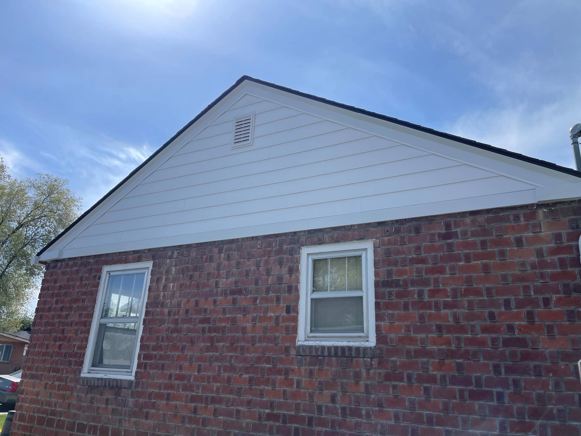 Vinyl siding installation after photo